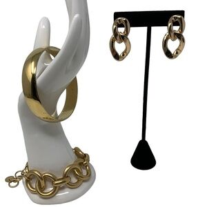 Three Piece Gold Tone Costume Jewelry Bundle